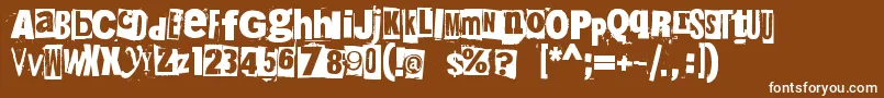 Więcej informacji o czcionce 215000e Czcionka 215000e – białe czcionki na brązowym tle
