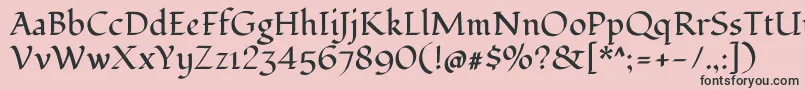 FondamentoRegular Font – Black Fonts on Pink Background