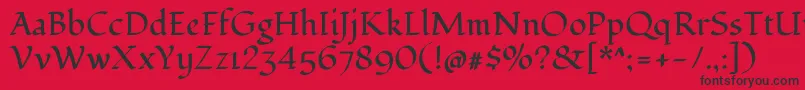 FondamentoRegular Font – Black Fonts on Red Background