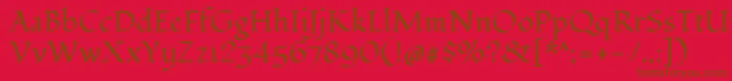 FondamentoRegular Font – Brown Fonts on Red Background