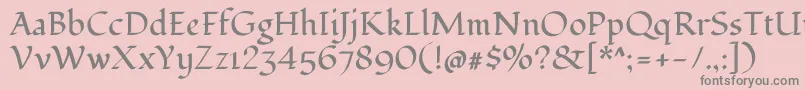 FondamentoRegular Font – Gray Fonts on Pink Background