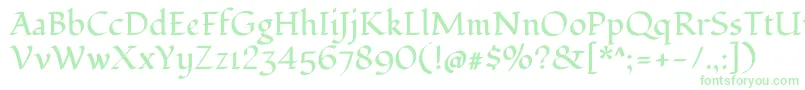 FondamentoRegular Font – Green Fonts on White Background