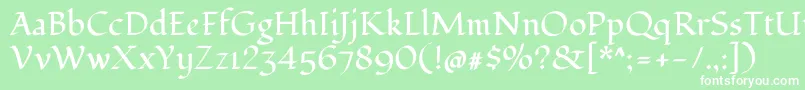 FondamentoRegular Font – White Fonts on Green Background