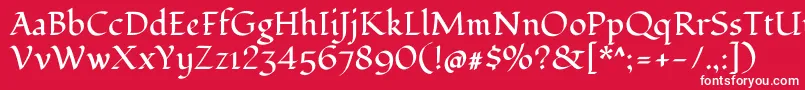 FondamentoRegular Font – White Fonts on Red Background