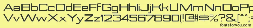 NesobriteexblRegular Font – Black Fonts on Yellow Background