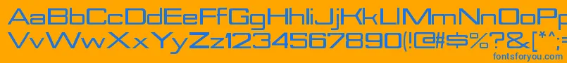 NesobriteexblRegular Font – Blue Fonts on Orange Background