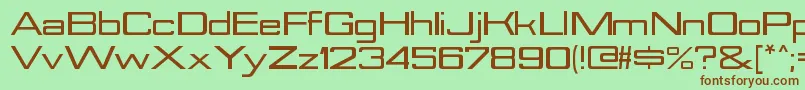 NesobriteexblRegular Font – Brown Fonts on Green Background