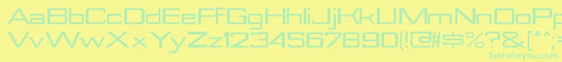 NesobriteexblRegular-Schriftart – Grüne Schriften auf gelbem Hintergrund
