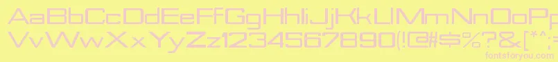 NesobriteexblRegular-Schriftart – Rosa Schriften auf gelbem Hintergrund