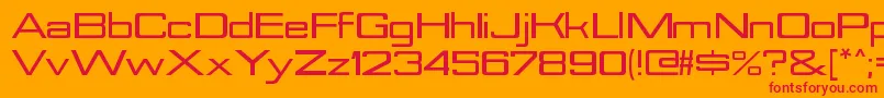 NesobriteexblRegular Font – Red Fonts on Orange Background