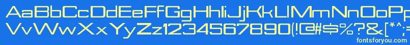 NesobriteexblRegular Font – Yellow Fonts on Blue Background