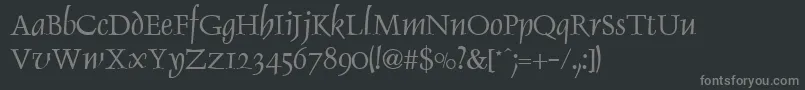 DaltonRegular Font – Gray Fonts on Black Background