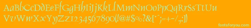 DaltonRegular Font – Green Fonts on Orange Background