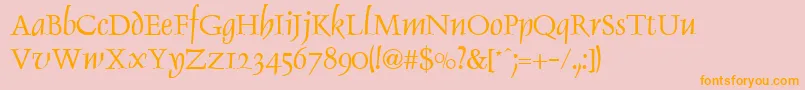 DaltonRegular-Schriftart – Orangefarbene Schriften auf rosa Hintergrund