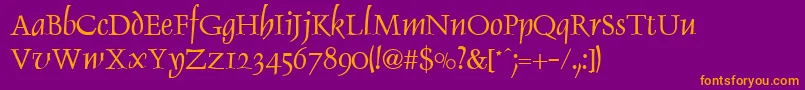 DaltonRegular Font – Orange Fonts on Purple Background