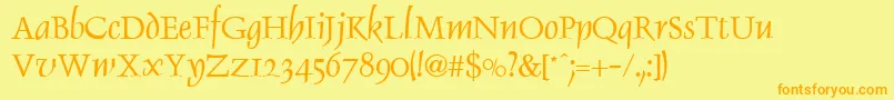 DaltonRegular Font – Orange Fonts on Yellow Background
