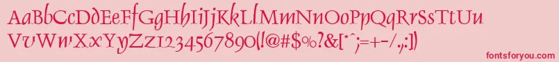 DaltonRegular Font – Red Fonts on Pink Background