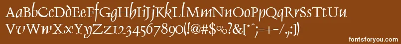DaltonRegular Font – White Fonts on Brown Background