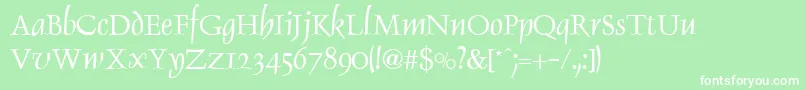 DaltonRegular Font – White Fonts on Green Background