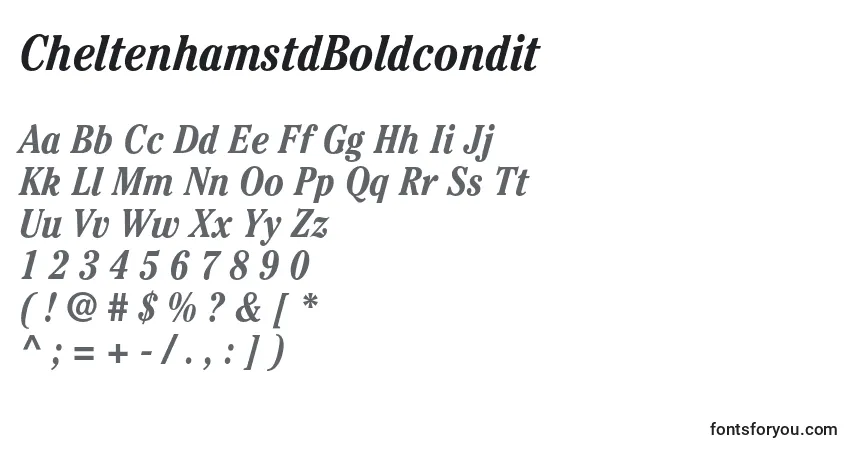 Schriftart CheltenhamstdBoldcondit – Alphabet, Zahlen, spezielle Symbole