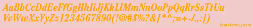 CheltenhamstdBoldcondit Font – Orange Fonts on Pink Background