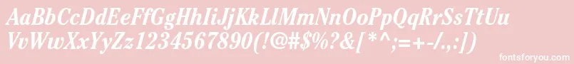 CheltenhamstdBoldcondit Font – White Fonts on Pink Background