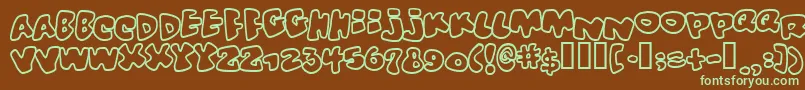 Шрифт Vitamin ffy – зелёные шрифты на коричневом фоне