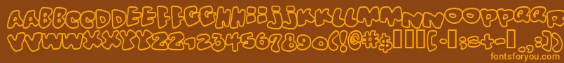 Vitamin ffy Font – Orange Fonts on Brown Background