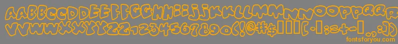 Vitamin ffy Font – Orange Fonts on Gray Background