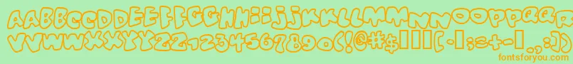 Vitamin ffy Font – Orange Fonts on Green Background