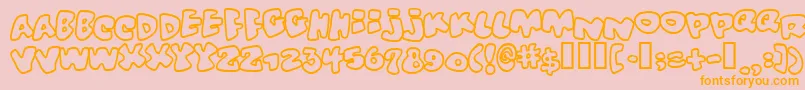 Vitamin ffy Font – Orange Fonts on Pink Background