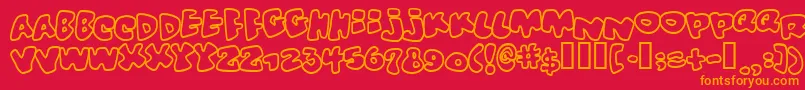 Vitamin ffy Font – Orange Fonts on Red Background