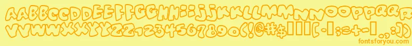 Vitamin ffy Font – Orange Fonts on Yellow Background