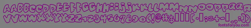 フォントVitamin ffy – 紫色のフォント、灰色の背景