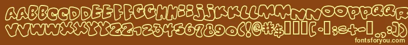 Шрифт Vitamin ffy – жёлтые шрифты на коричневом фоне