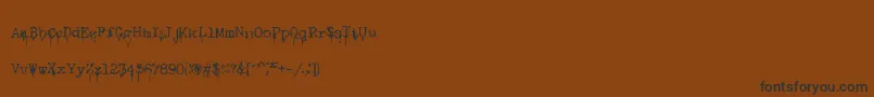 Czcionka NasalDrip – czarne czcionki na brązowym tle
