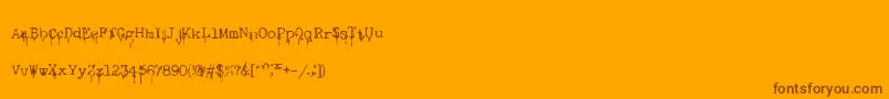 NasalDrip Font – Brown Fonts on Orange Background