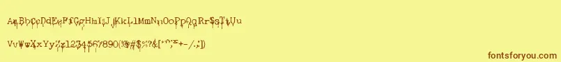 NasalDrip Font – Brown Fonts on Yellow Background