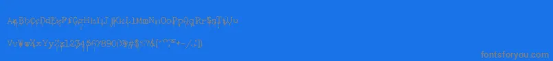 NasalDrip Font – Gray Fonts on Blue Background