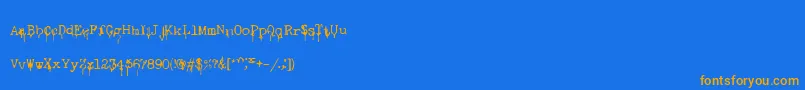 NasalDrip Font – Orange Fonts on Blue Background