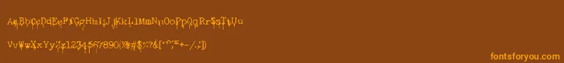 NasalDrip Font – Orange Fonts on Brown Background