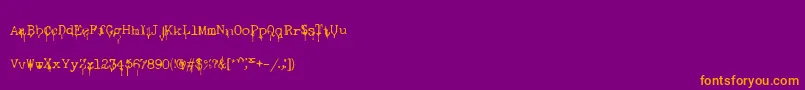 NasalDrip Font – Orange Fonts on Purple Background