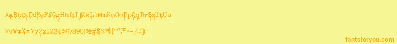 NasalDrip Font – Orange Fonts on Yellow Background