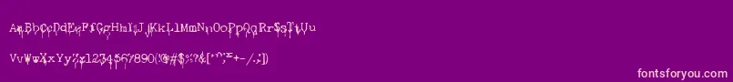 NasalDrip Font – Pink Fonts on Purple Background