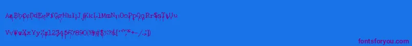 NasalDrip Font – Purple Fonts on Blue Background