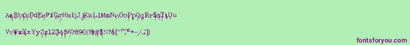 NasalDrip Font – Purple Fonts on Green Background