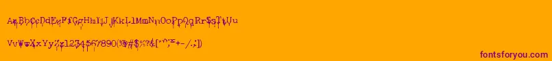NasalDrip Font – Purple Fonts on Orange Background