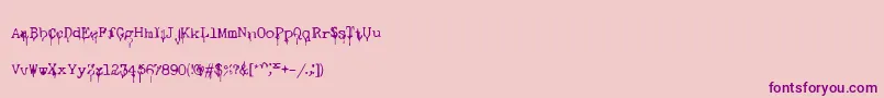 NasalDrip Font – Purple Fonts on Pink Background