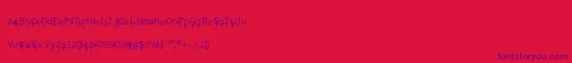 NasalDrip Font – Purple Fonts on Red Background