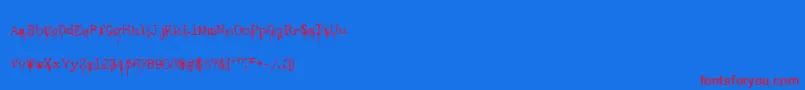NasalDrip Font – Red Fonts on Blue Background